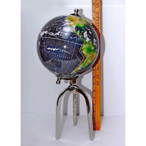 World Globe With Russia and Mongolia On Base Total Height About 17" - Picture 1 of 6